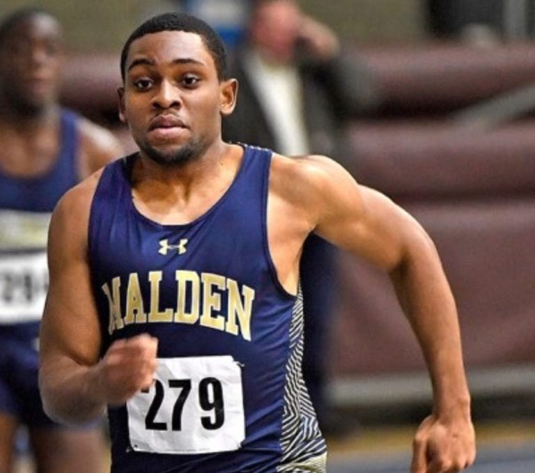 Rolph Museau, competing in the 300m dash. Photo submitted by_ Rolph Museau