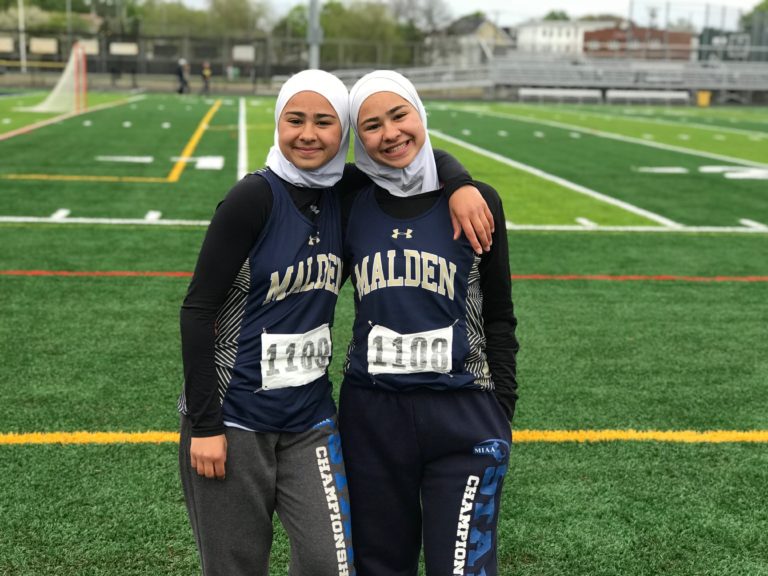 Varsity soccer and track players Nour and Batoul Chouiki.