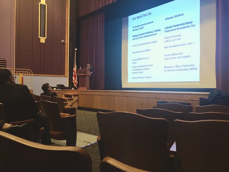 This photo shows Superintendent John Oteri presenting a slideshow. Photo taken by Desiree Nong.This photo shows Superintendent John Oteri presenting a slideshow. Photo taken by Desiree Nong